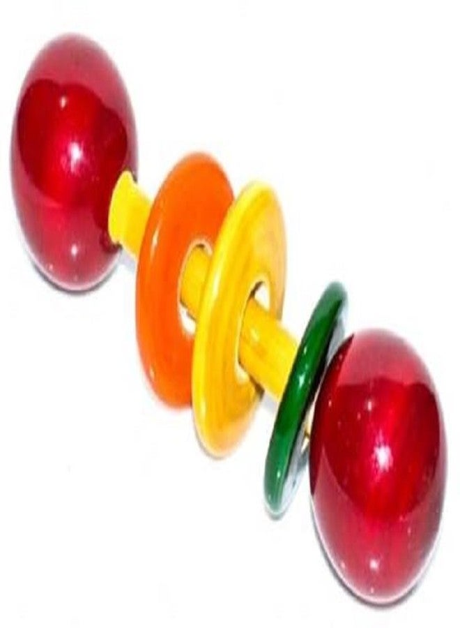 Little Mind Colourful Wooden Baby Rattle Toy - Hand Crafted Rattle Set for Kids - Musical Toy for Newly Born - Pack of 4 - Image 3